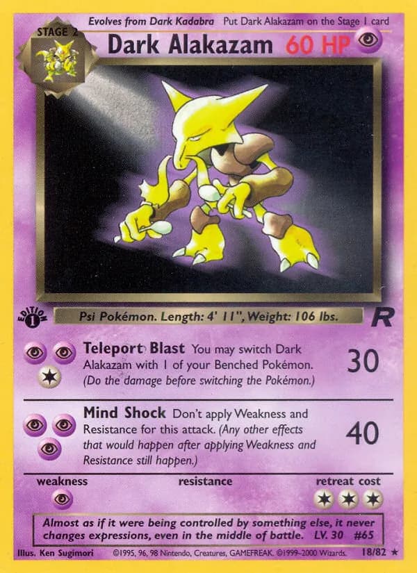 Dark Alakazam card in English