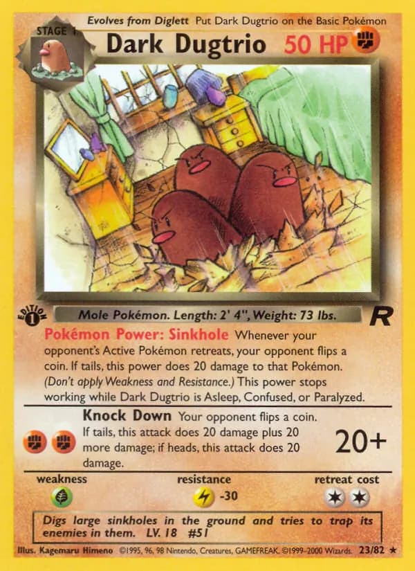 Dark Dugtrio card in English