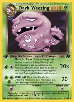 Dark Weezing card in English
