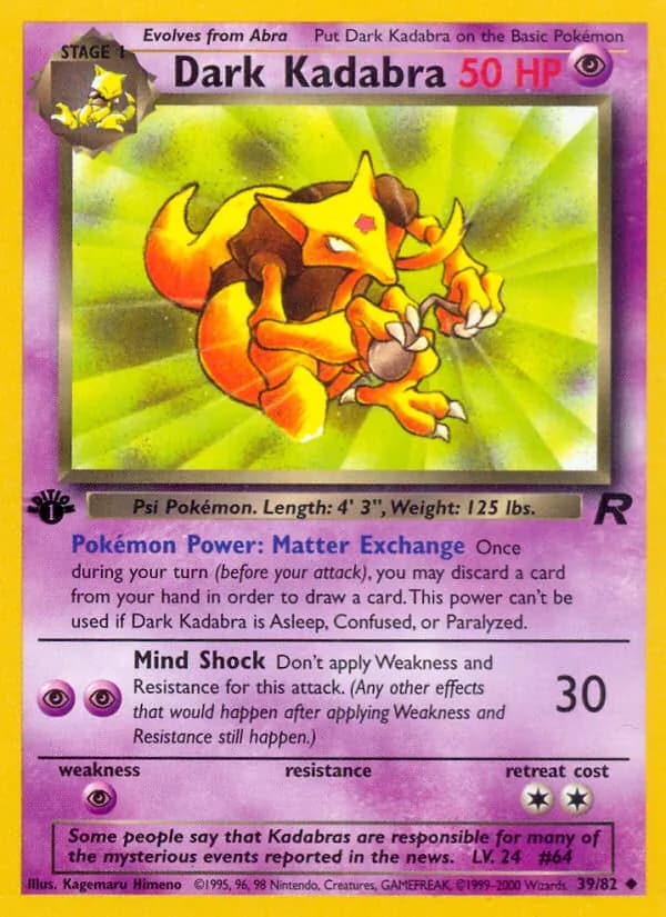 Dark Kadabra card in English