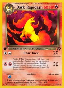 Dark Rapidash card in English