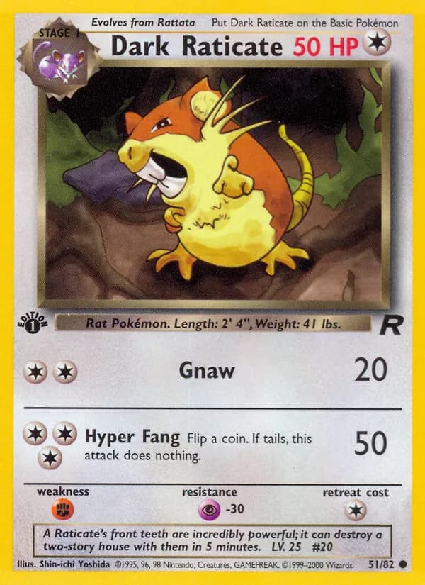 Dark Raticate card in English