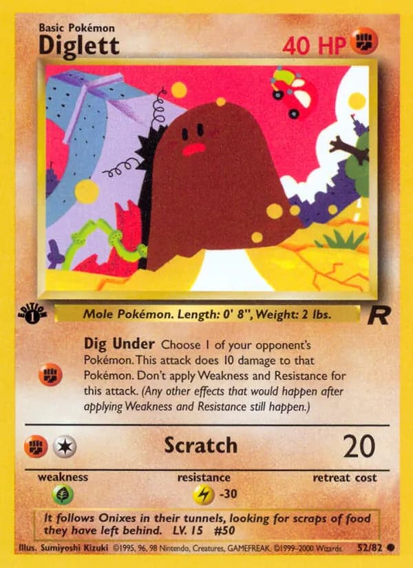 Diglett card in English