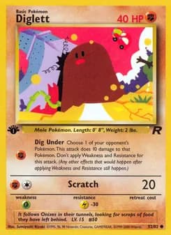 Diglett card in English