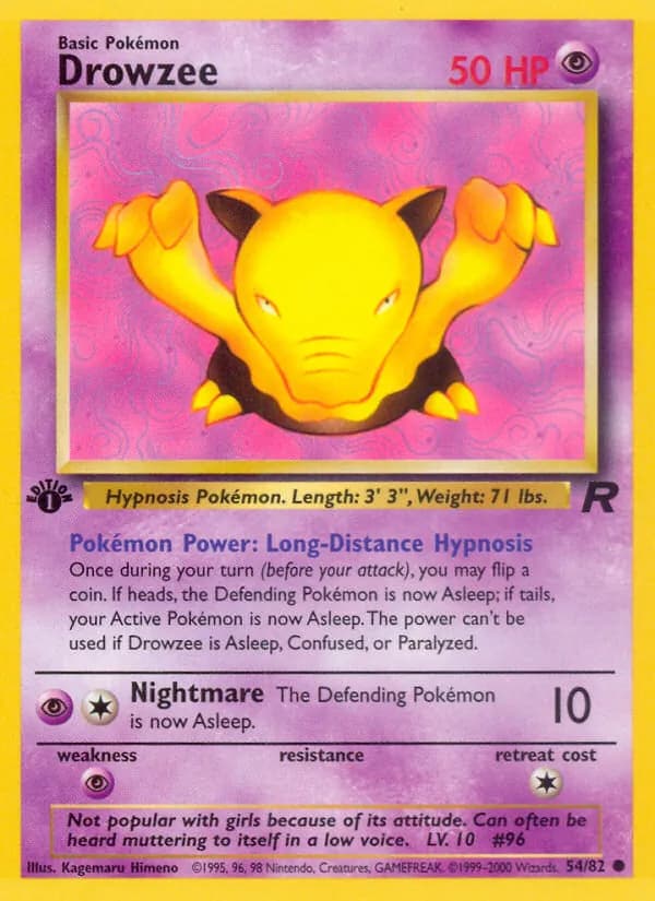 Drowzee card in English