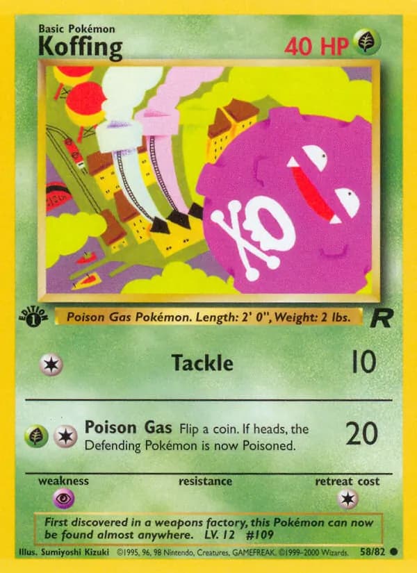 Koffing card in English