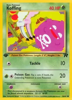 Koffing card in English