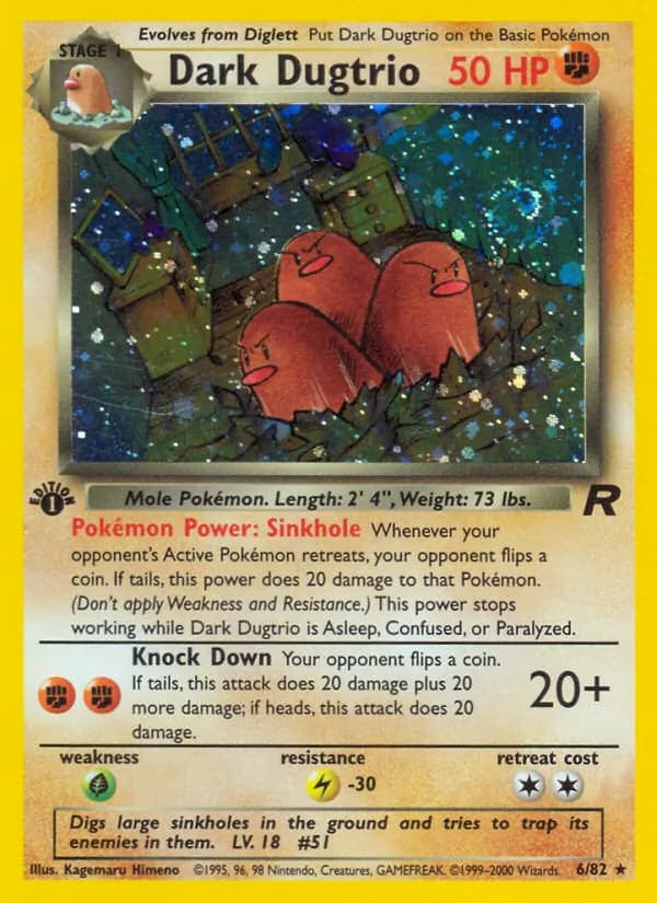Dark Dugtrio card in English