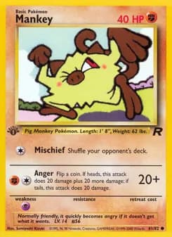 Mankey card in English