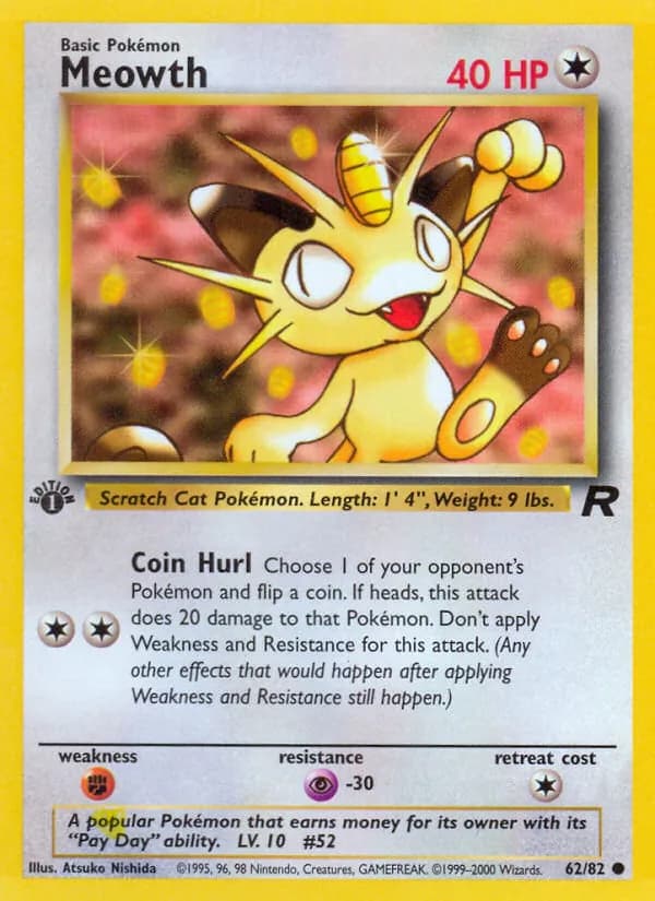 Meowth card in English