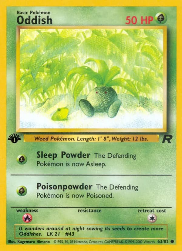 Oddish card in English