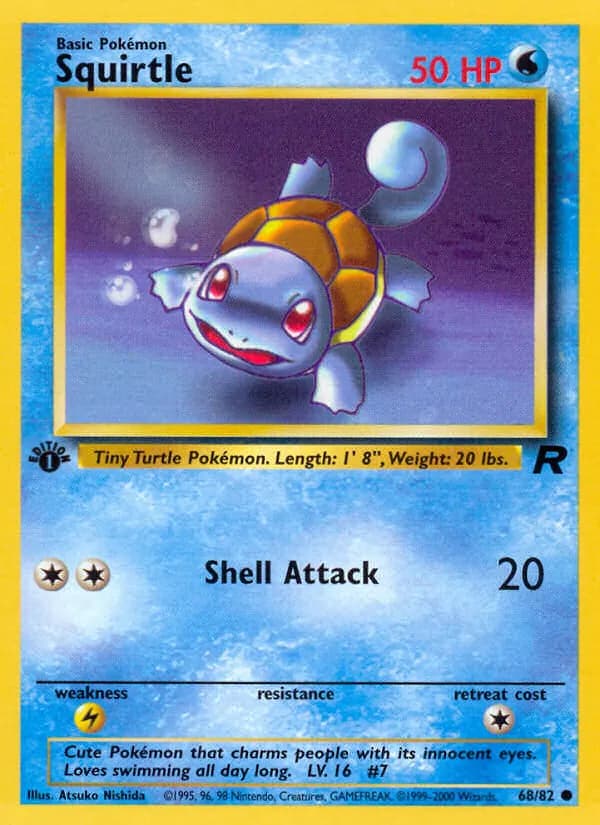 Squirtle card in English