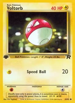 Voltorb card in English