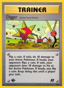 Digger card in English