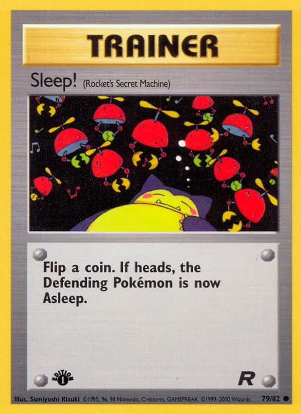 Sleep! card in English