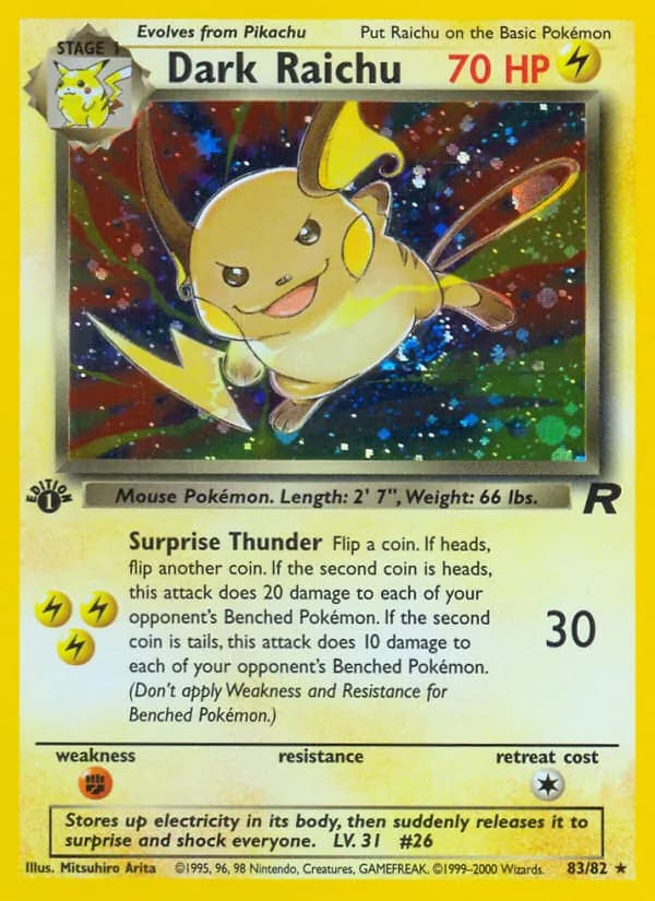 Dark Raichu card in English