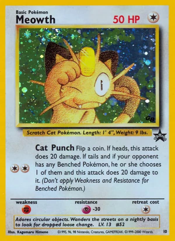 Meowth card in English