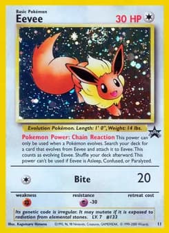 Eevee card in English