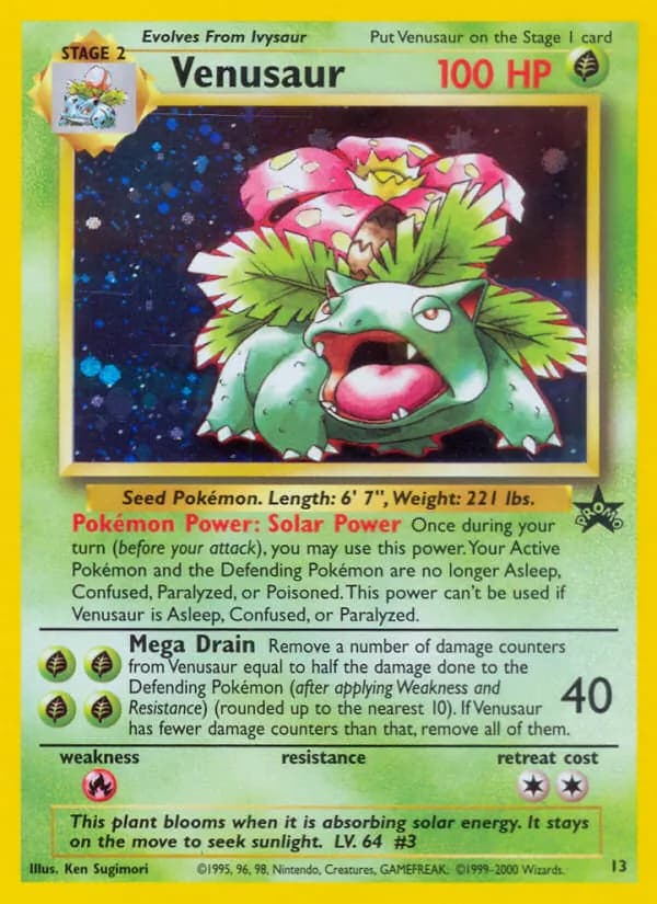 Venusaur card in English