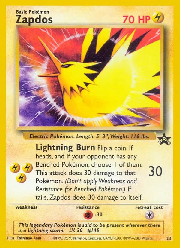 Zapdos card in English