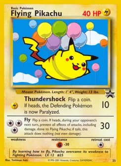 Flying Pikachu card in English