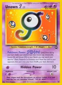 Unown [J] card in English