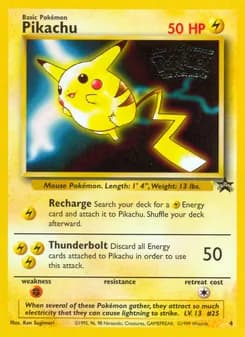 Pikachu card in English