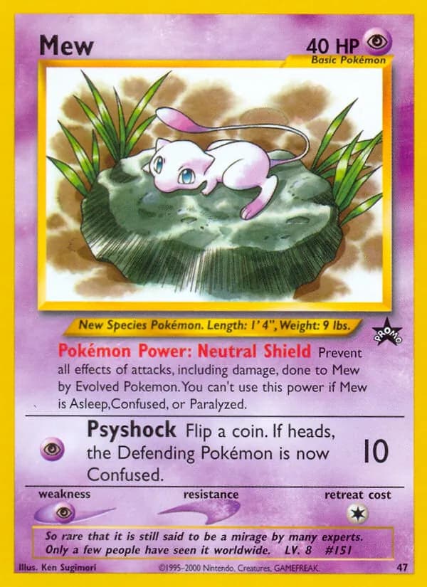 Mew card in English