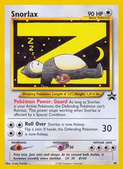 Snorlax card in English