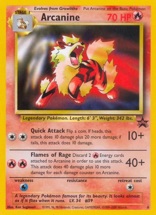 Arcanine card in English