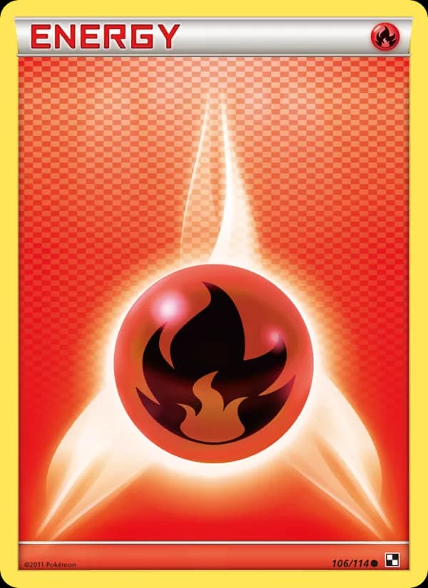Fire Energy card in English