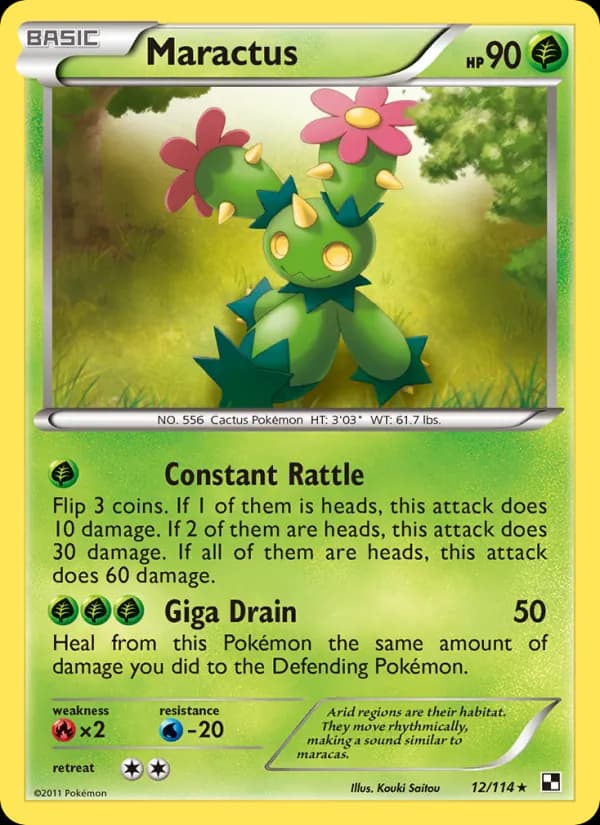 Maractus card in English