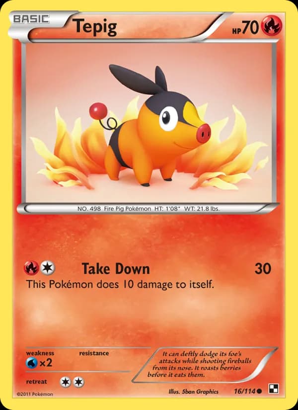 Tepig card in English