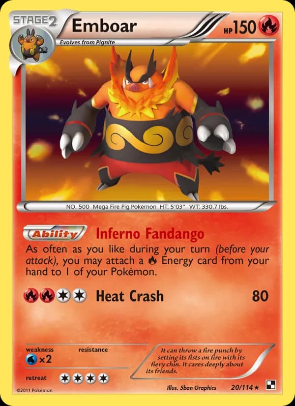 Emboar card in English