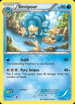 Simipour card in English
