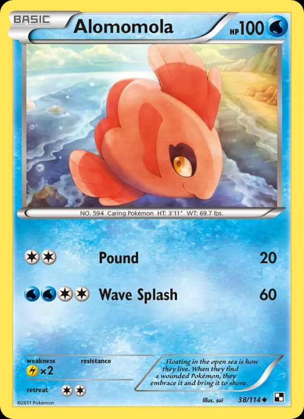 Alomomola card in English