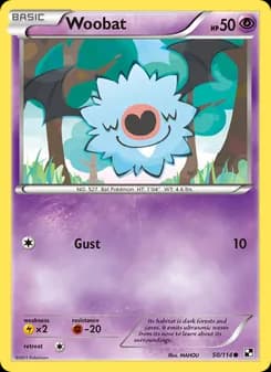 Woobat card in English