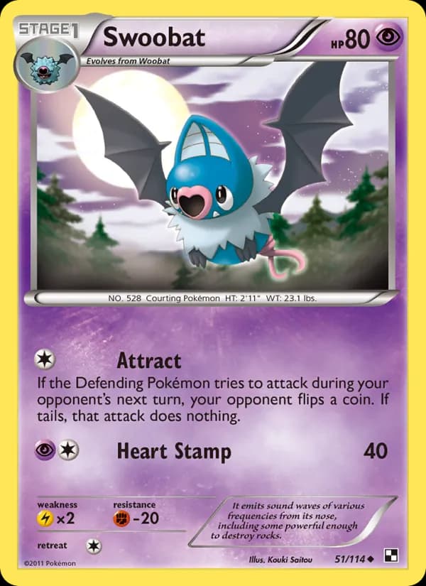Swoobat card in English