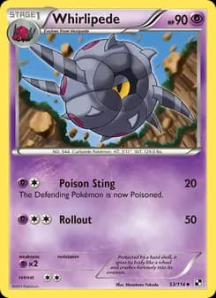 Whirlipede card in English