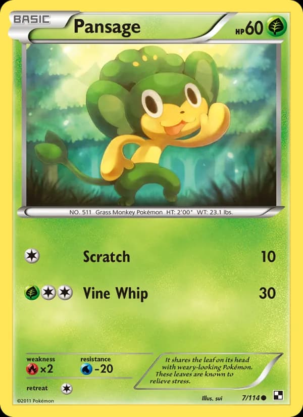 Pansage card in English