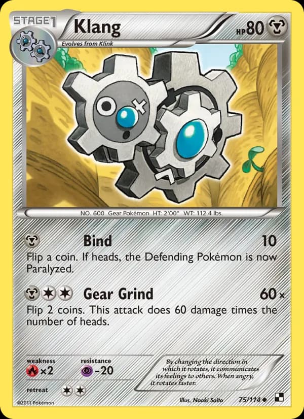 Klang card in English