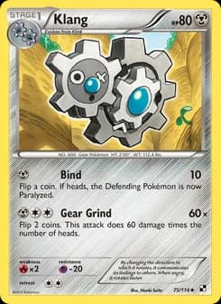 Klang card in English