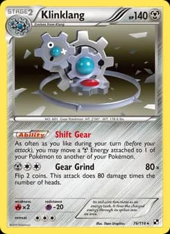 Klinklang card in English