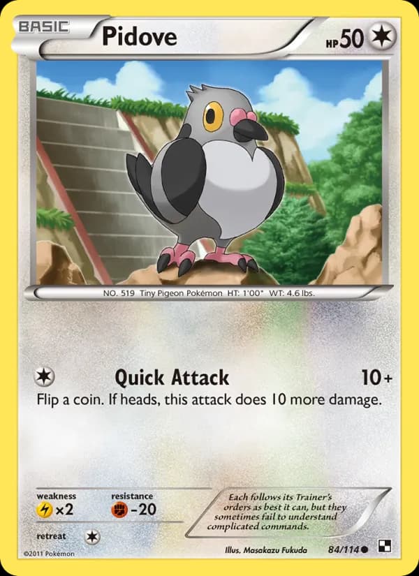 Pidove card in English