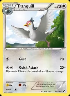 Tranquill card in English