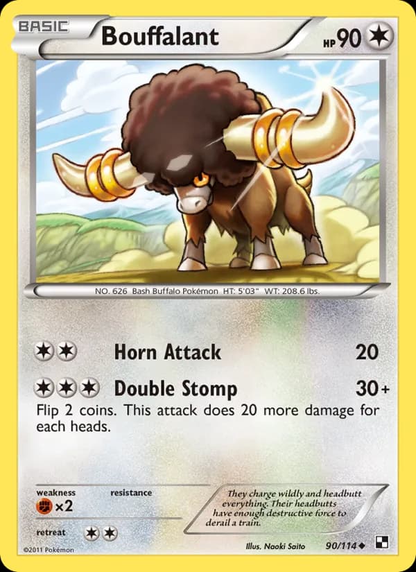 Bouffalant card in English