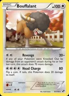 Bouffalant card in English