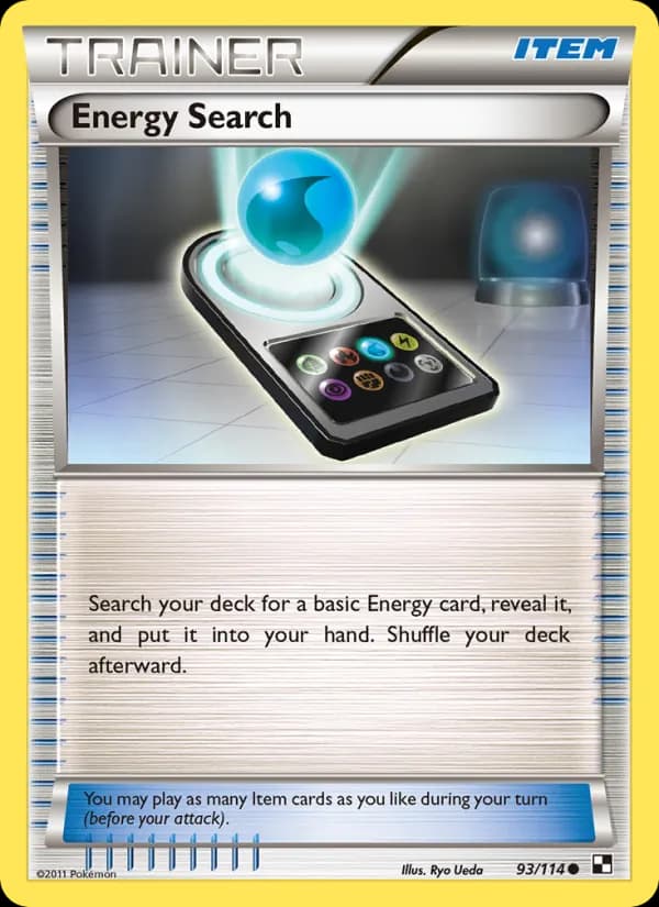 Energy Search card in English