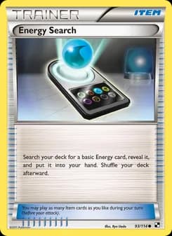 Energy Search card in English