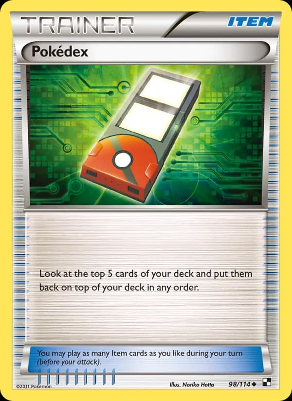 Pokédex card in English